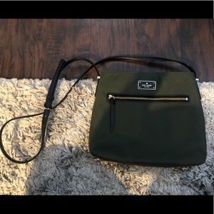 Kate Spade Army Green Nylon Cross Body Bag